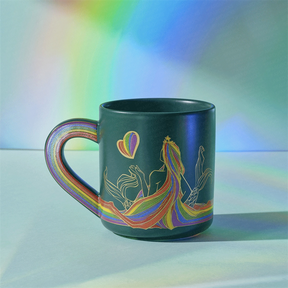 16oz Valentine Rainbow Mermaid Ceramic Mug