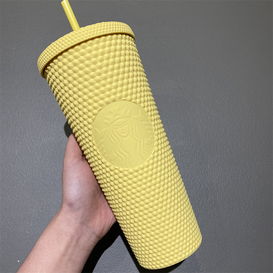 24oz Taiwan Matte Yellow Studded Cup