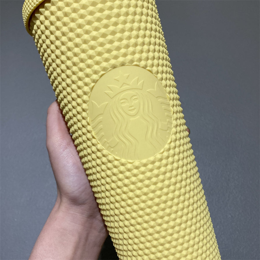 24oz Taiwan Matte Yellow Studded Cup