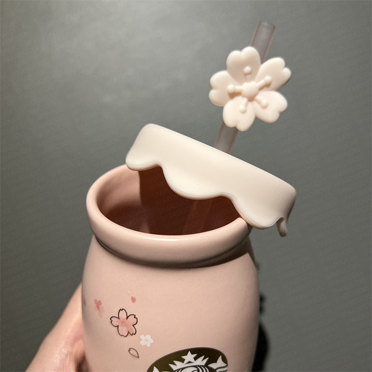 11oz China 2022 Pink Sakura Ceramic Bottle