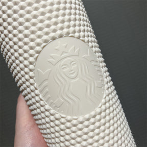 24oz China 2022 Matte White Studded Cold Cup
