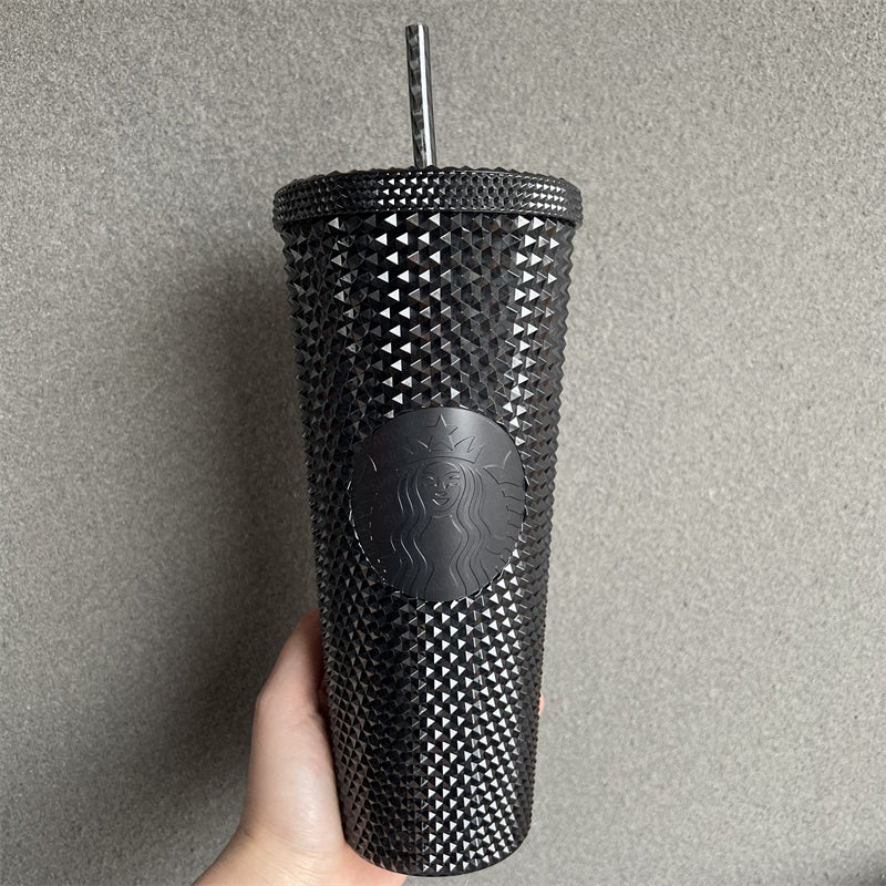 24oz Taiwan 24th Anniversary Bling Black Studded Cold Cup