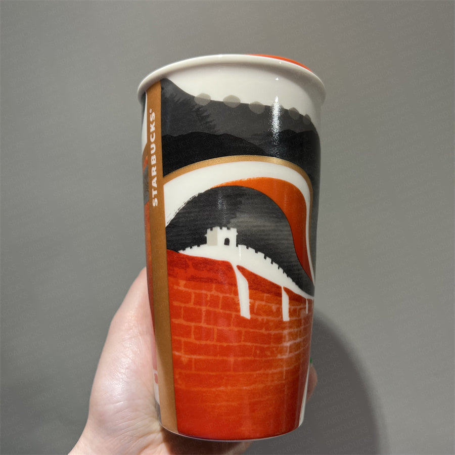 12oz Beijing Double Wall Ceramic Tumbler