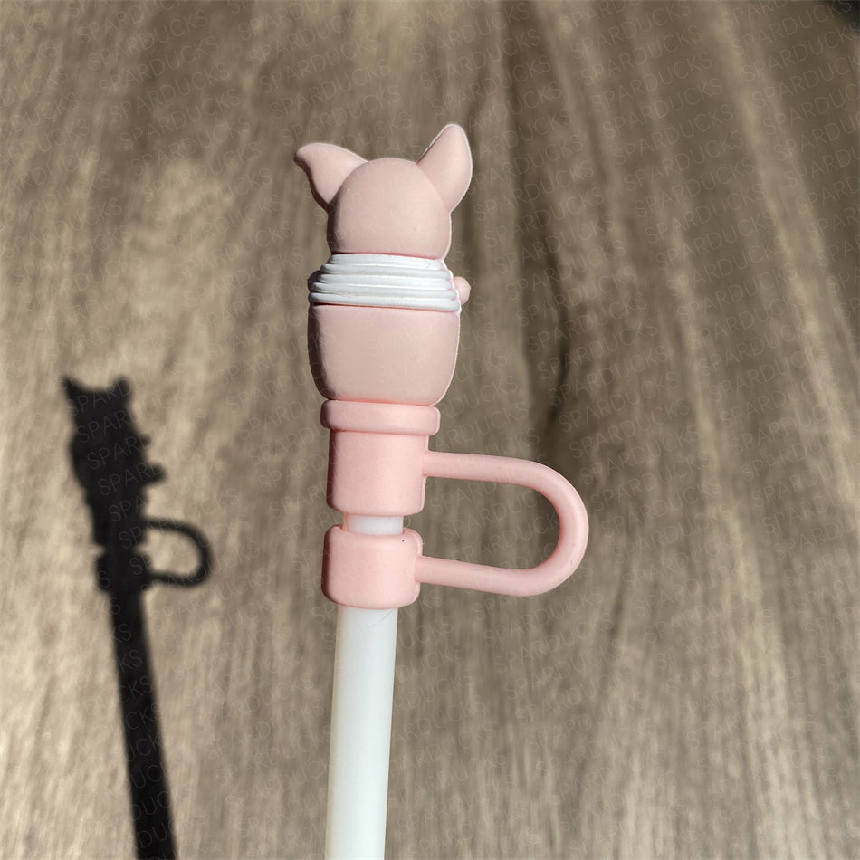 Cute Straw Topper *Pink Piggy