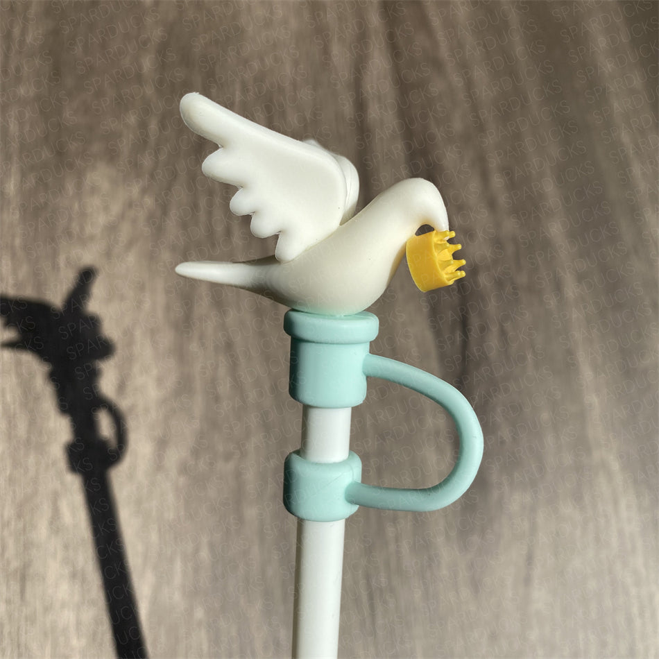 7mm Cute Straw Topper *Dove