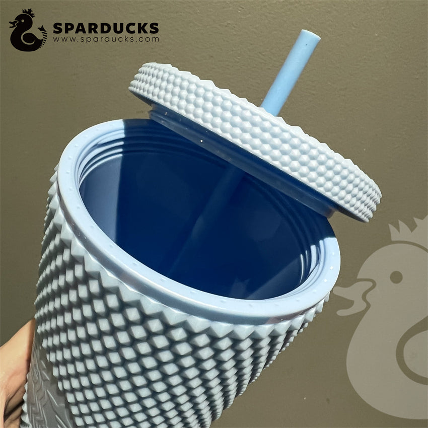 24oz Thailand Blue Sky Bling Studded Cold Cup