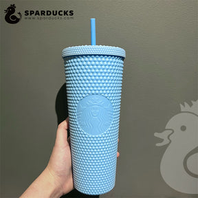 24oz Thailand Blue Sky Bling Studded Cold Cup