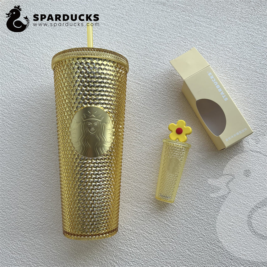 ALL YELLOW - Venti Bling Studded Tumbler+Ornament