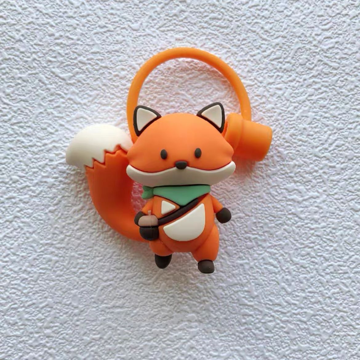 7mm Cute Straw Topper *Orange Fox